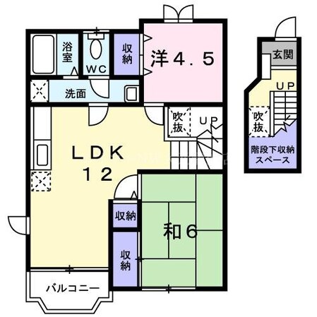 クレストール青江Ｂの物件間取画像